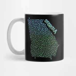 Georgia State Outline Maze & Labyrinth Mug